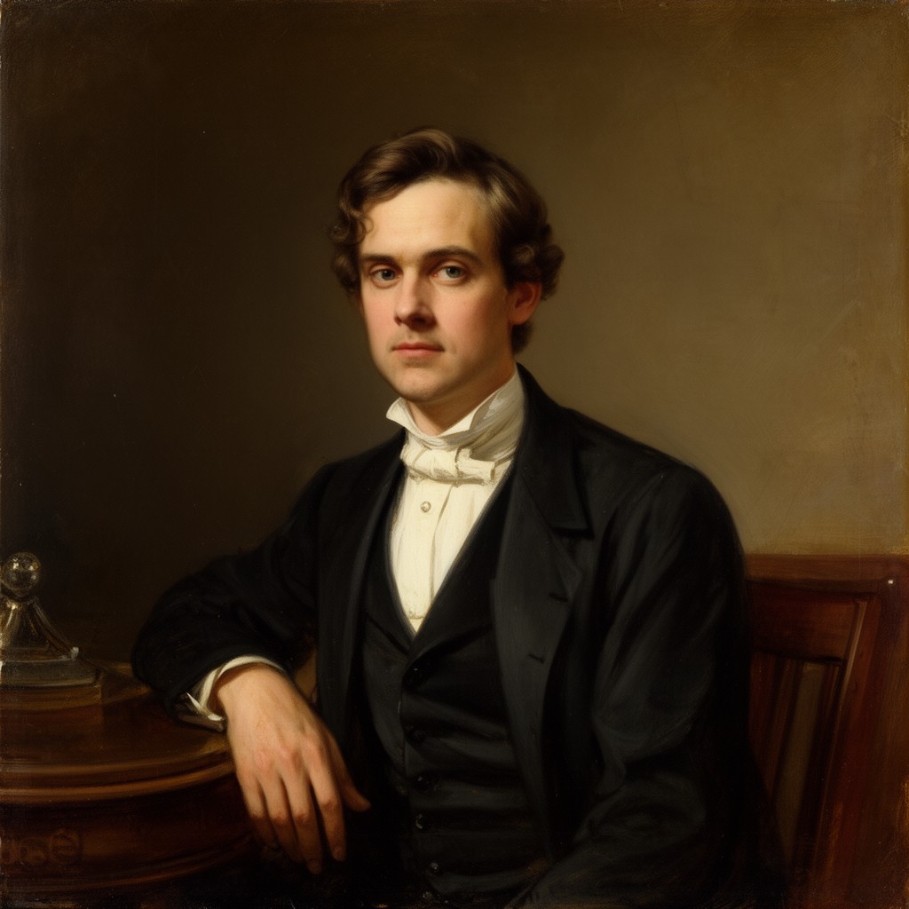 AI-generated illustration of John Quincy Adams II (not the later politician)