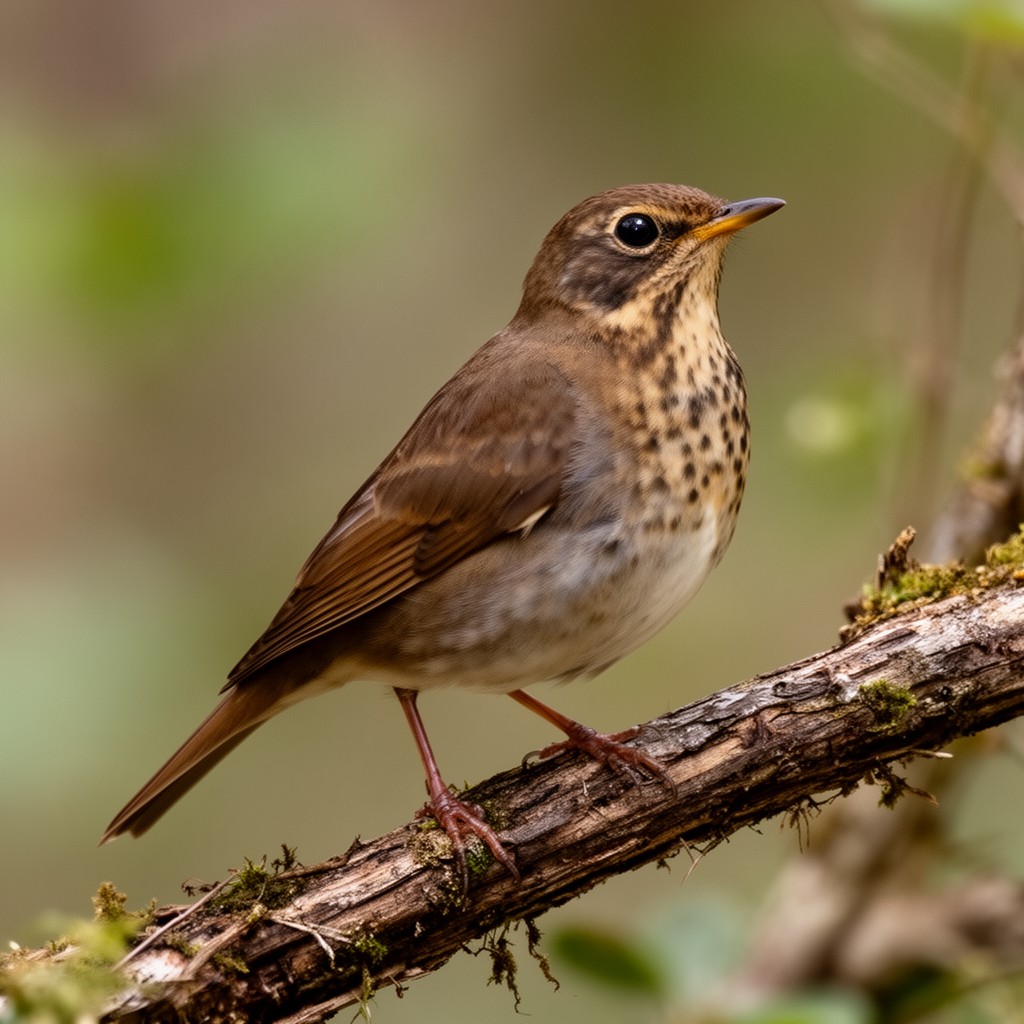 AI-generated illustration of Hermit thrush