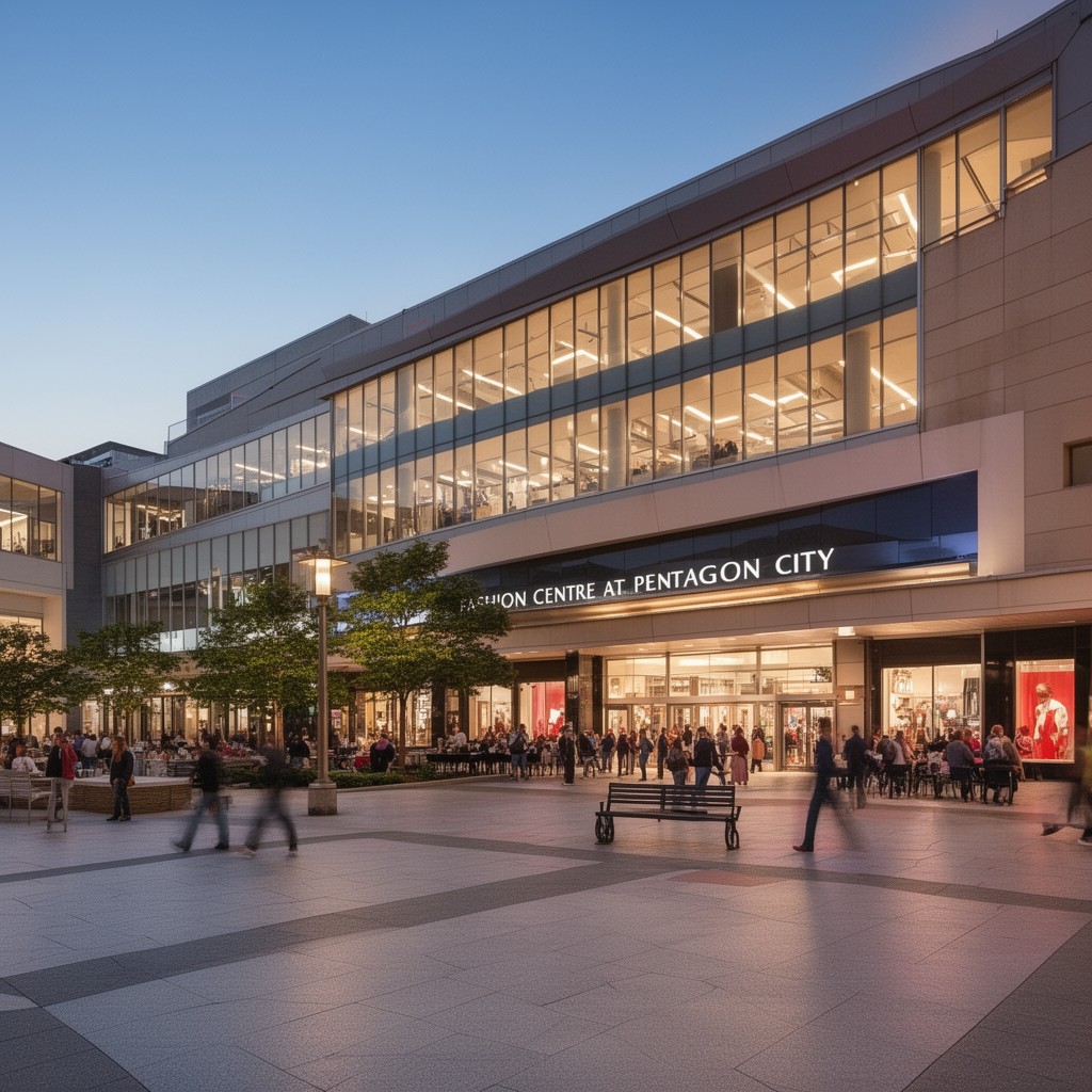 AI-generated illustration of Fashion Centre at Pentagon City
