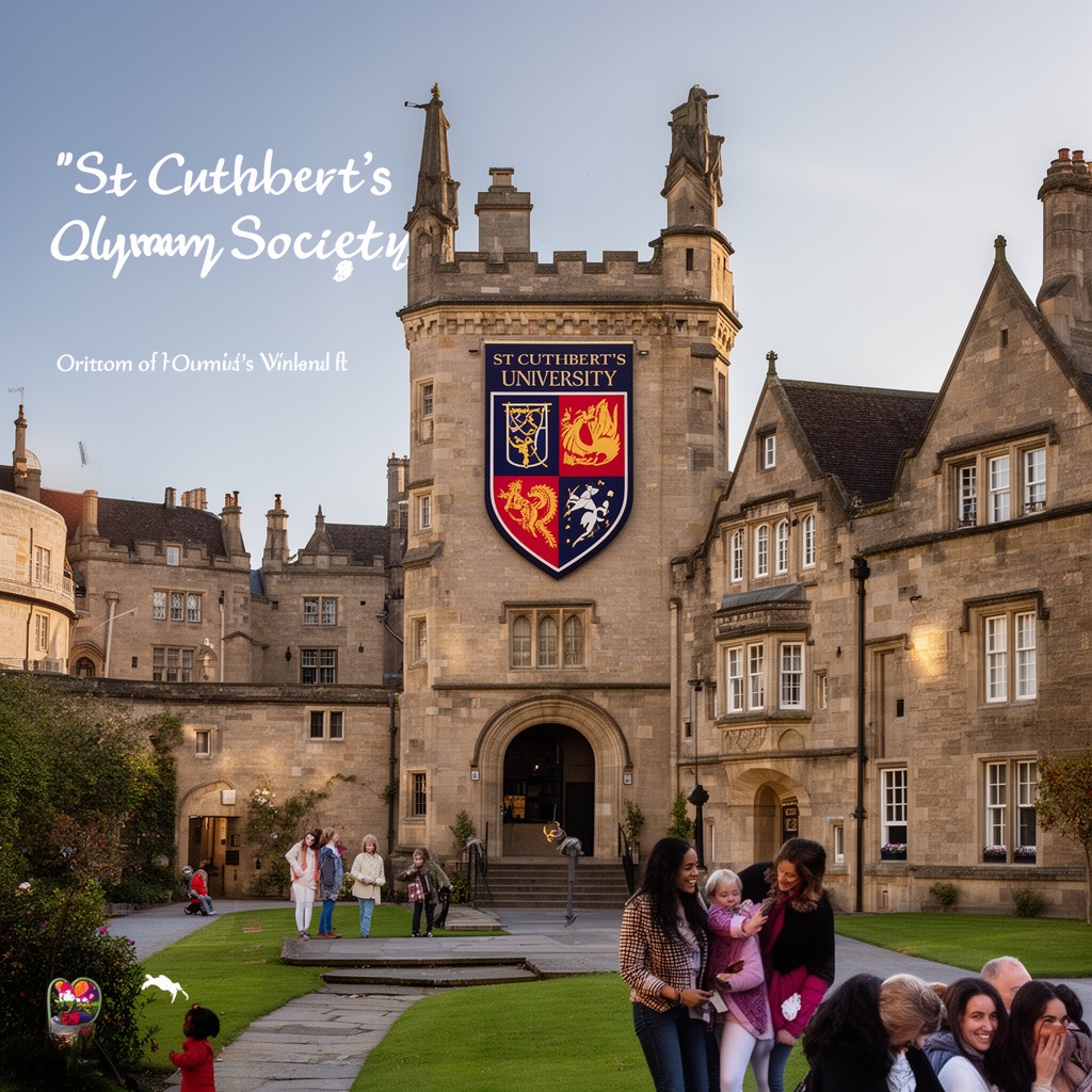 AI-generated illustration of St Cuthbert’s Society