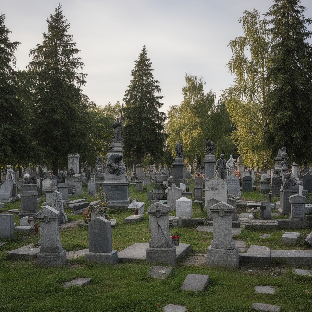 AI-generated illustration of Arsk Cemetery