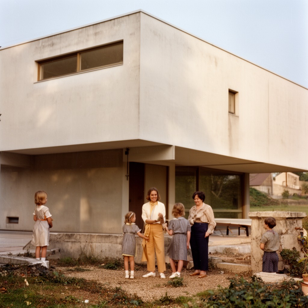 AI-generated illustration of Savoye family