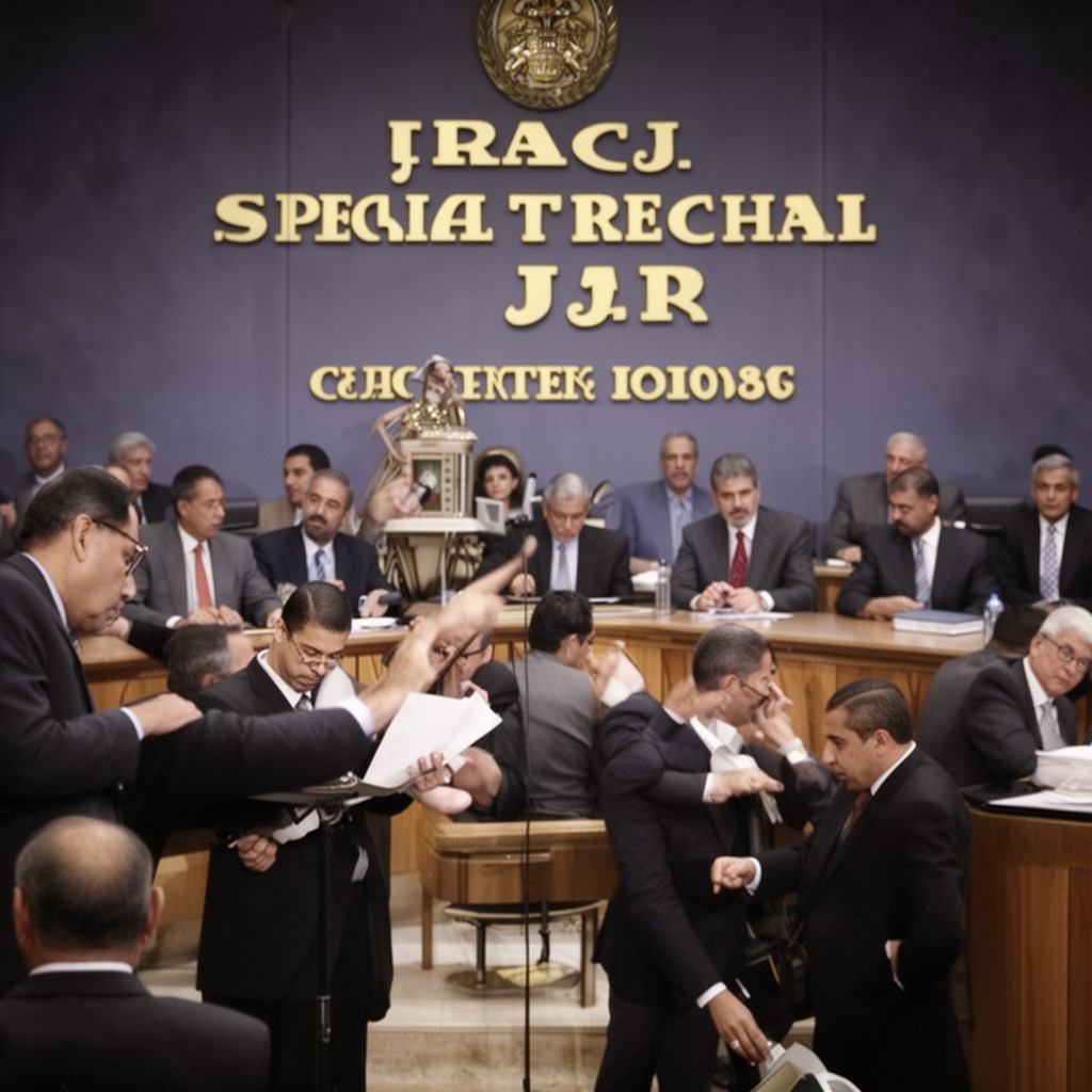 AI-generated illustration of Iraqi Special Tribunal