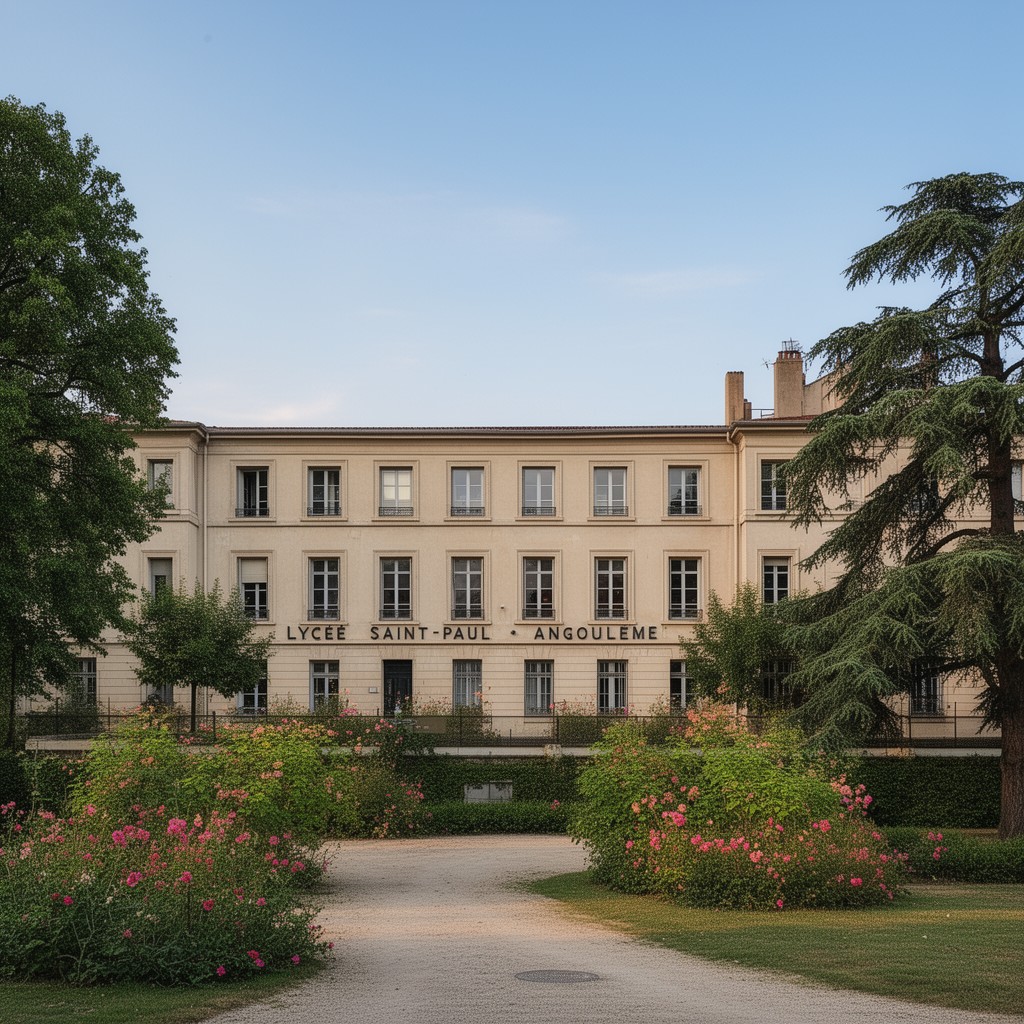 AI-generated illustration of Lycée Saint-Paul, Angoulême