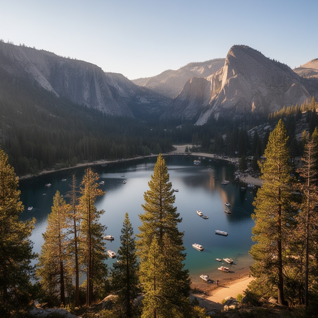 AI-generated illustration of Bass Lake