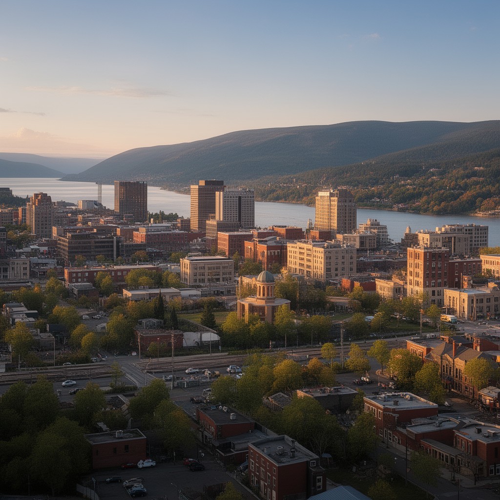AI-generated illustration of Marquette, Michigan