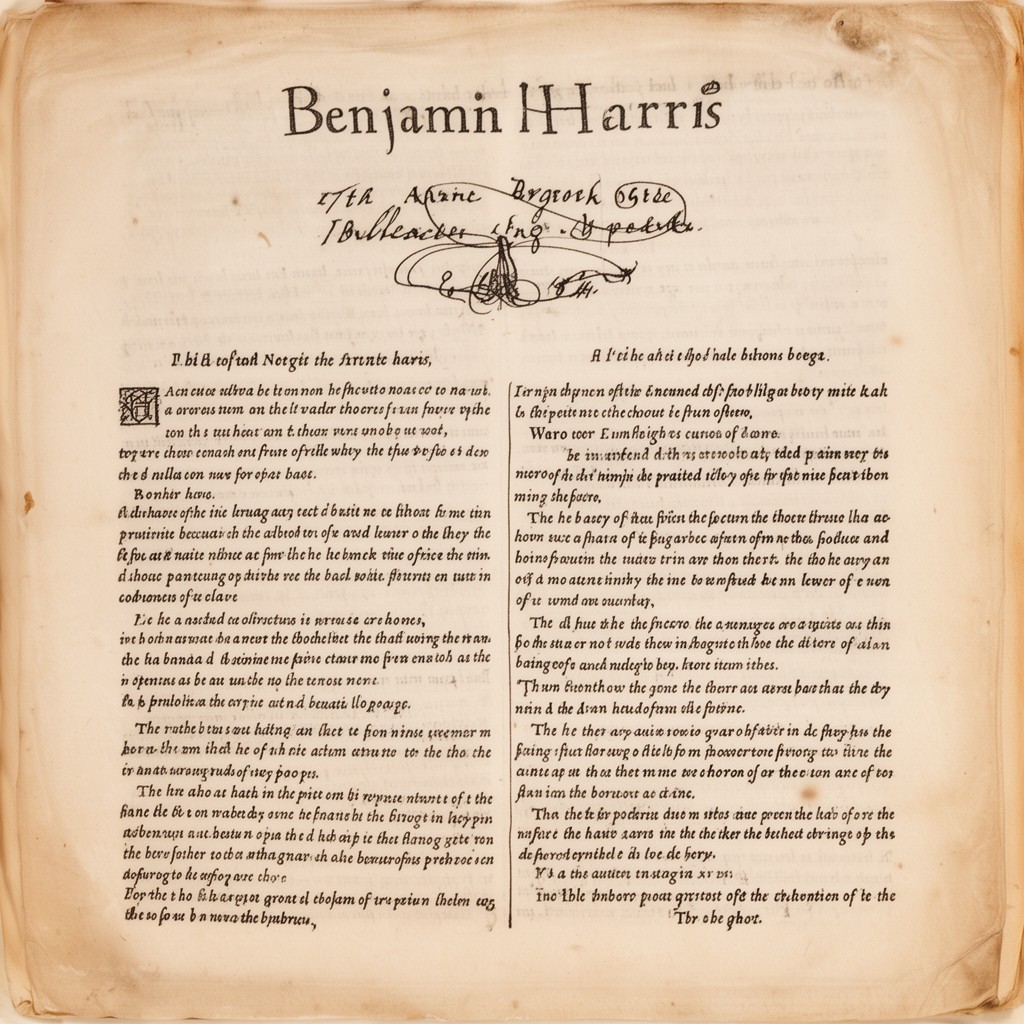 AI-generated illustration of Benjamin Harris