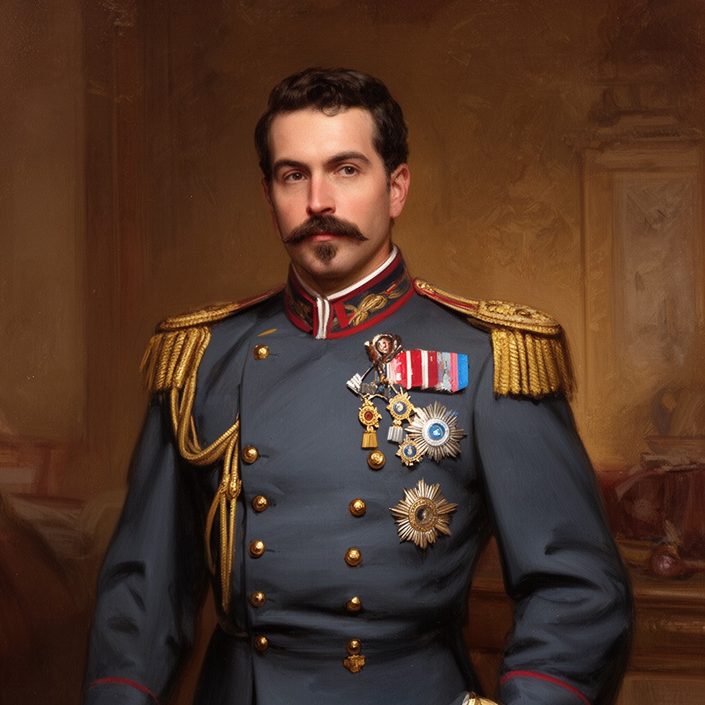 AI-generated illustration of Alfonso XII of Spain