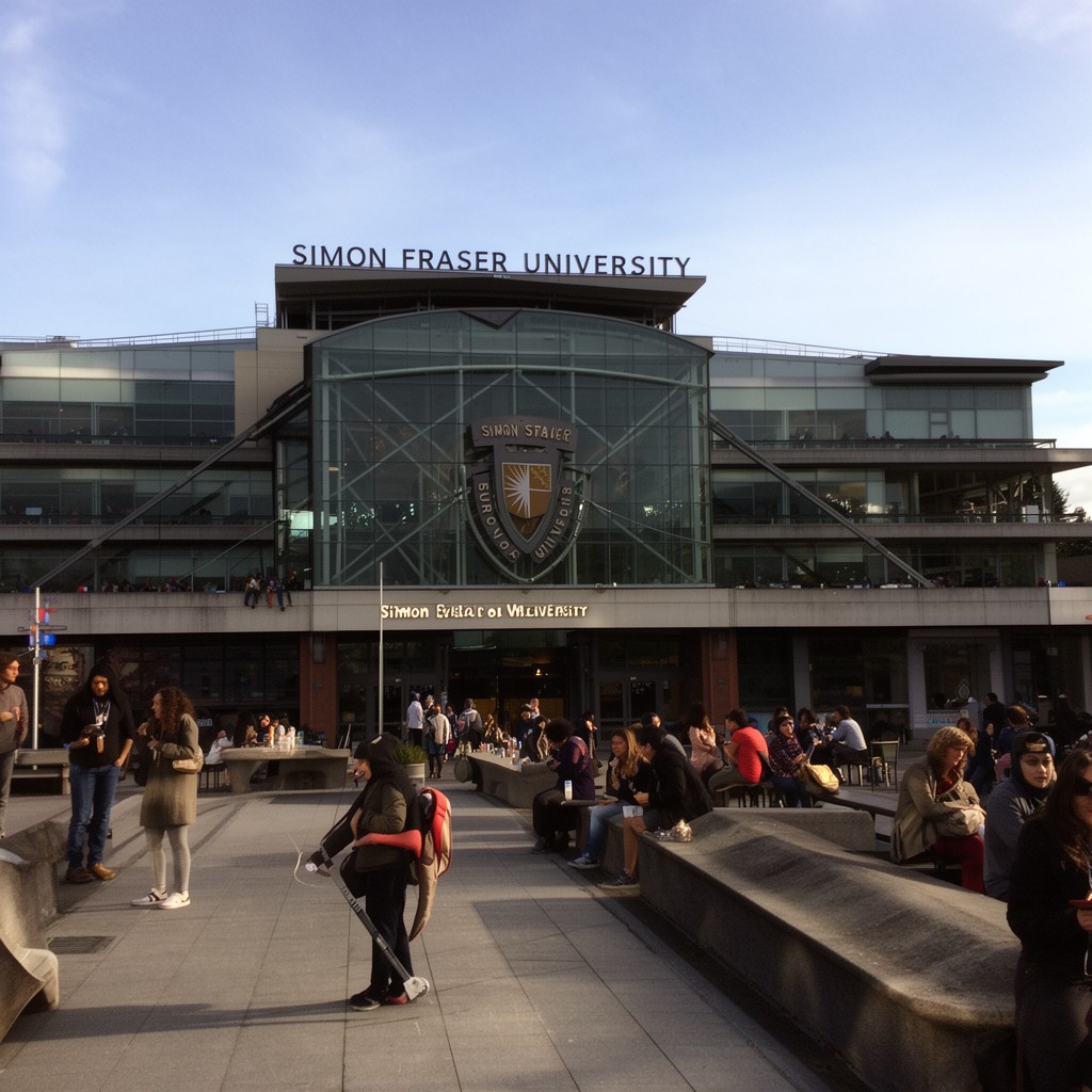 AI-generated illustration of Simon Fraser University