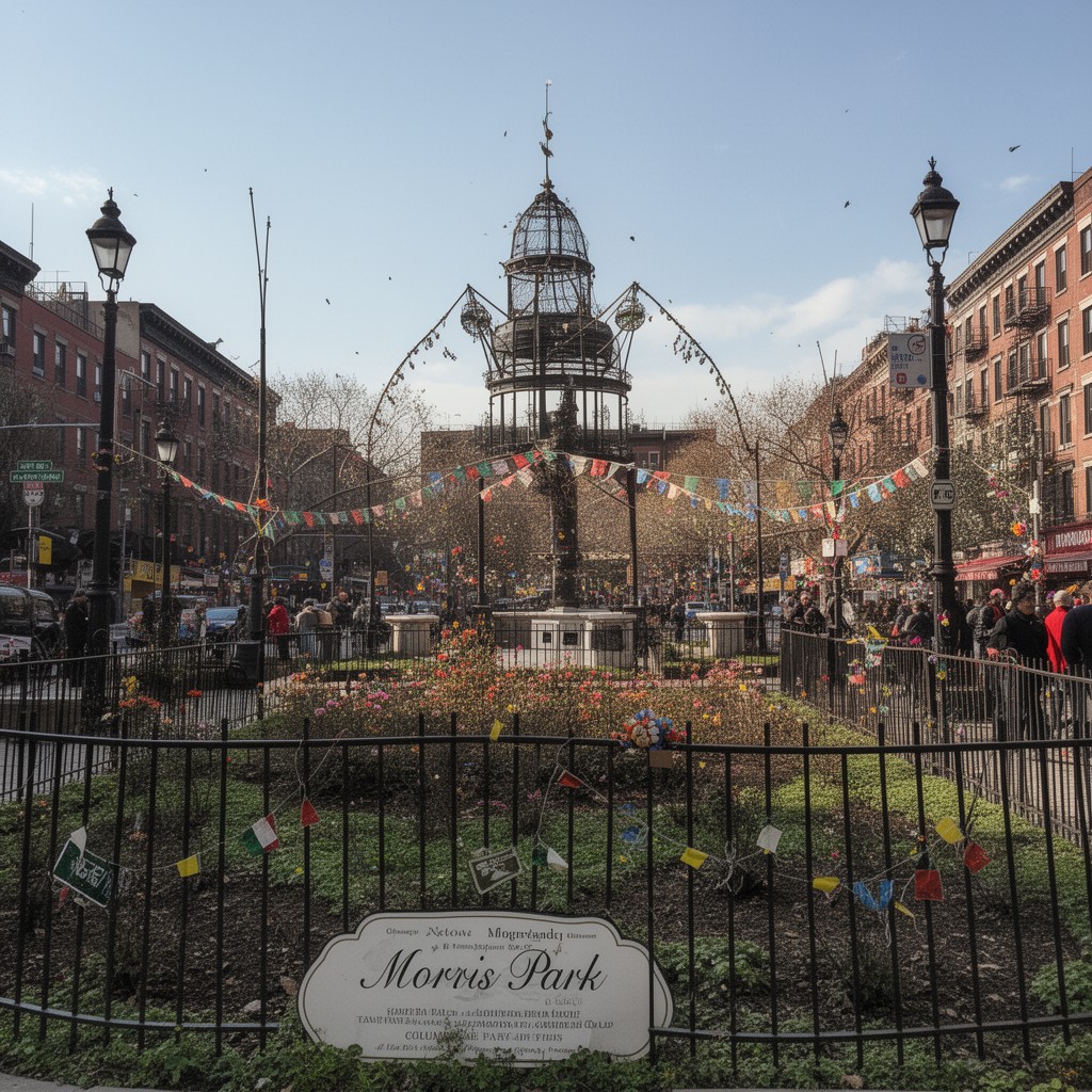 AI-generated illustration of Morris Park