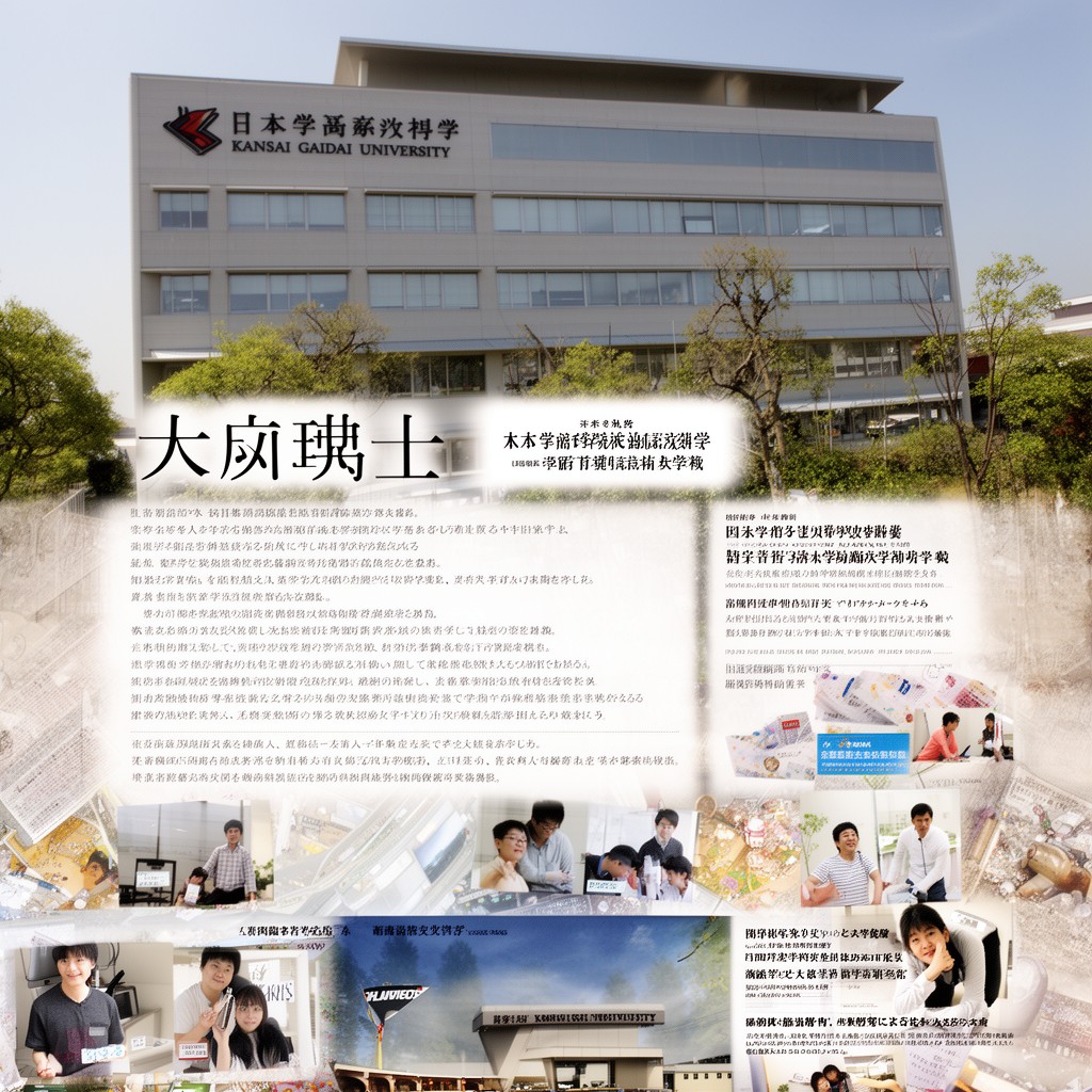 AI-generated illustration of Kansai Gaidai University