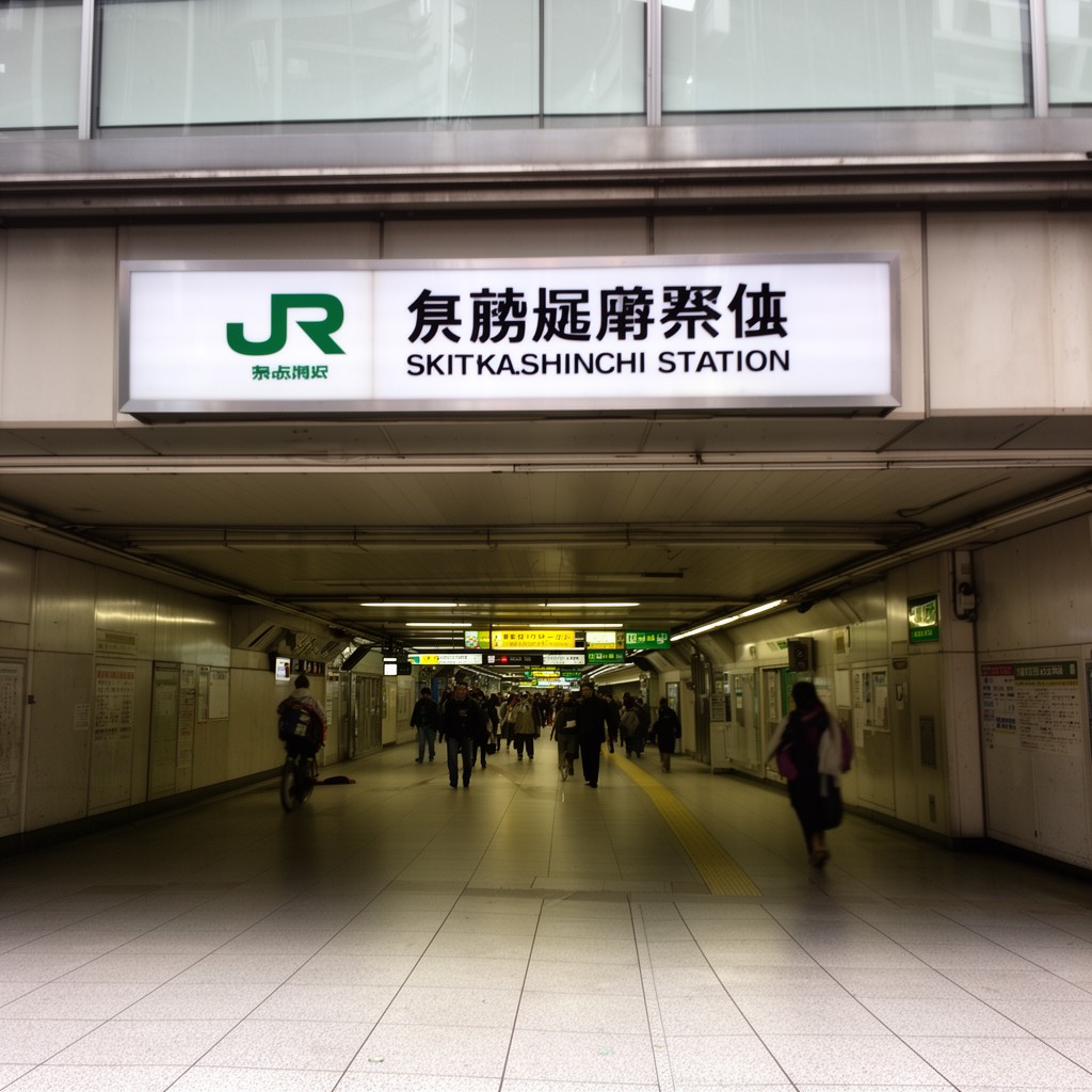 AI-generated illustration of Kitashinchi Station
