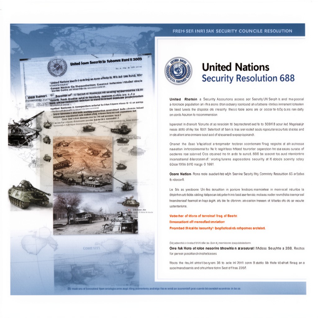 AI-generated illustration of United Nations Security Council Resolution 688