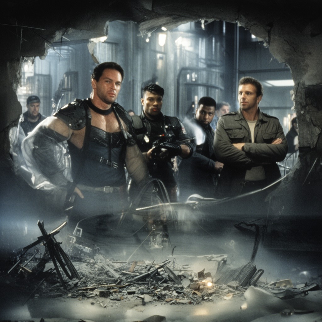 AI-generated illustration of Demolition Man