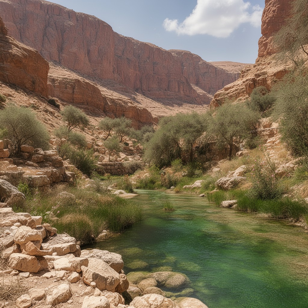 AI-generated illustration of Ein Gedi