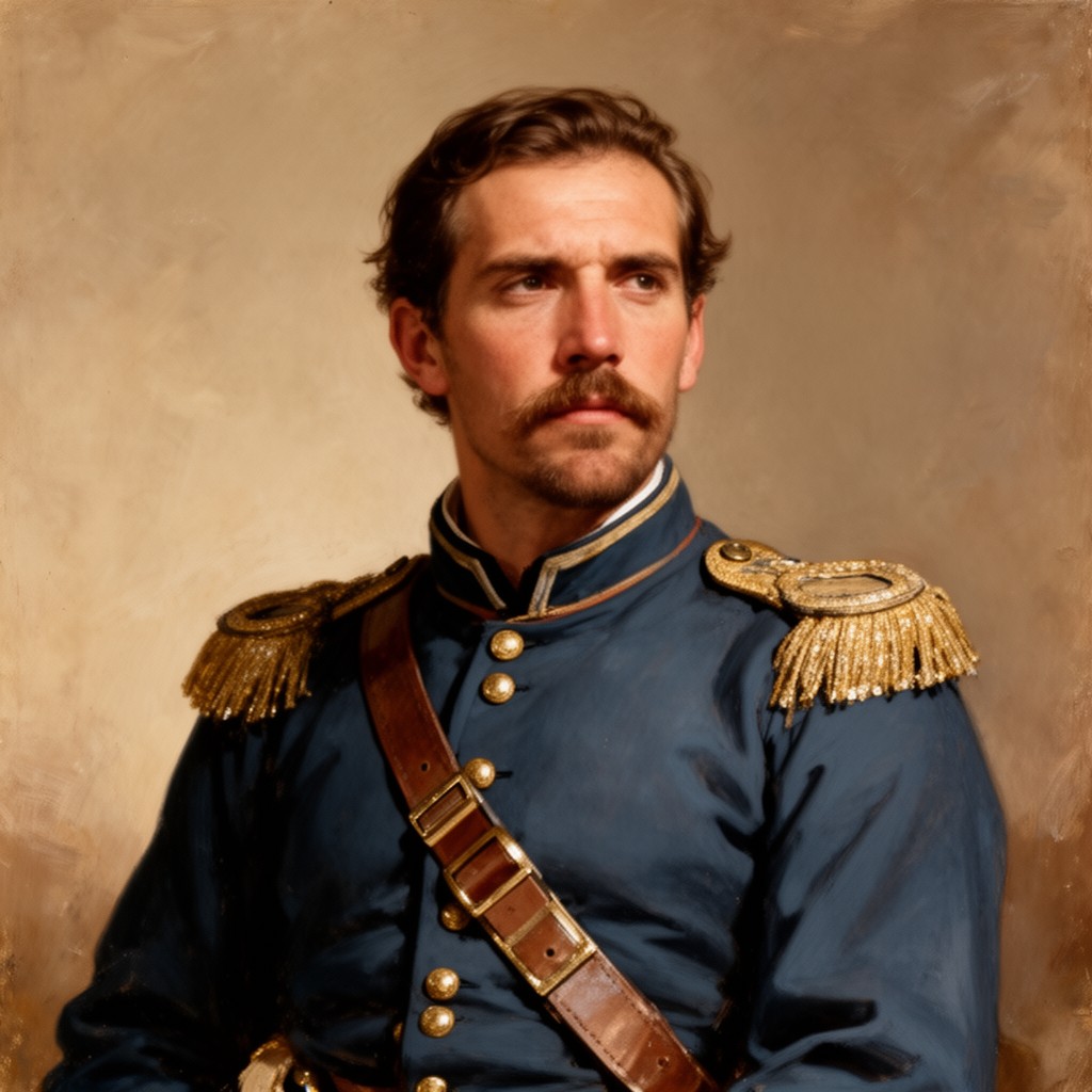 AI-generated illustration of J.E.B. Stuart