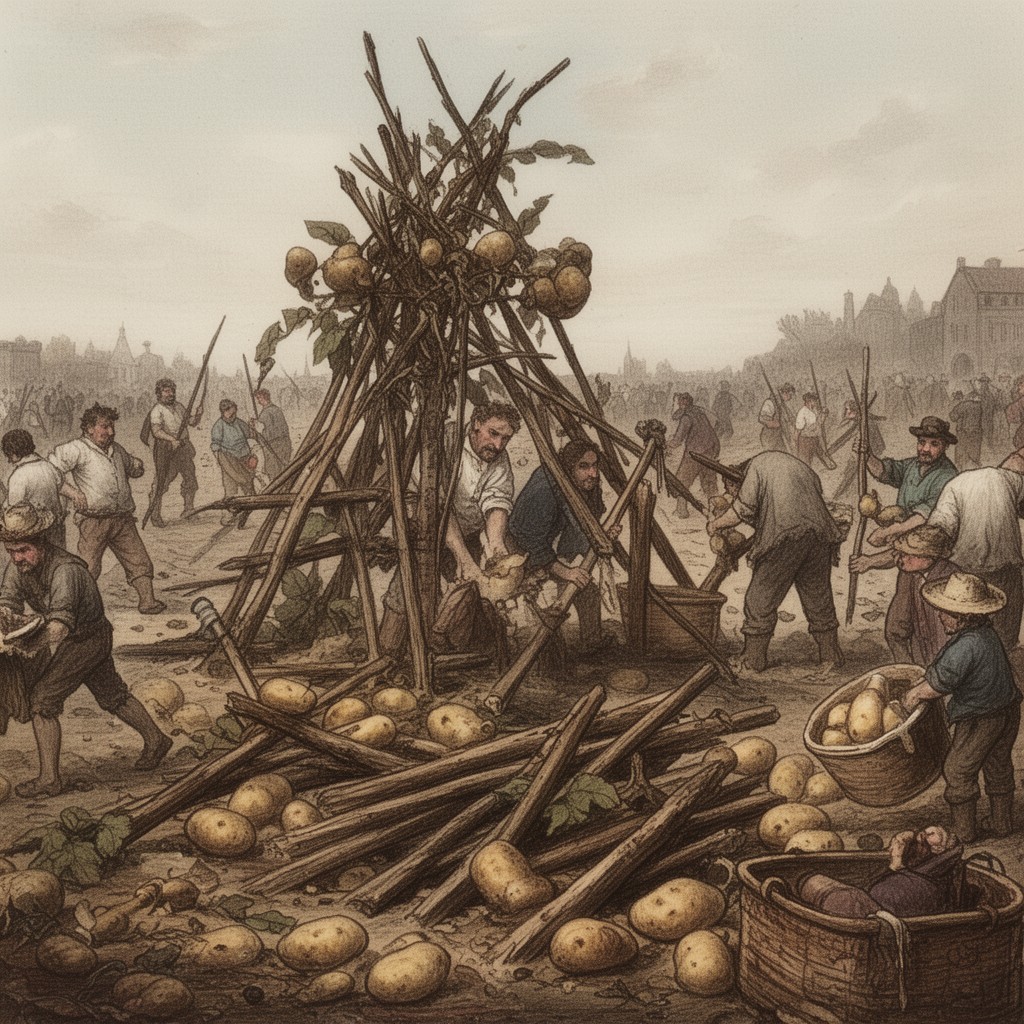 AI-generated illustration of Great Famine
