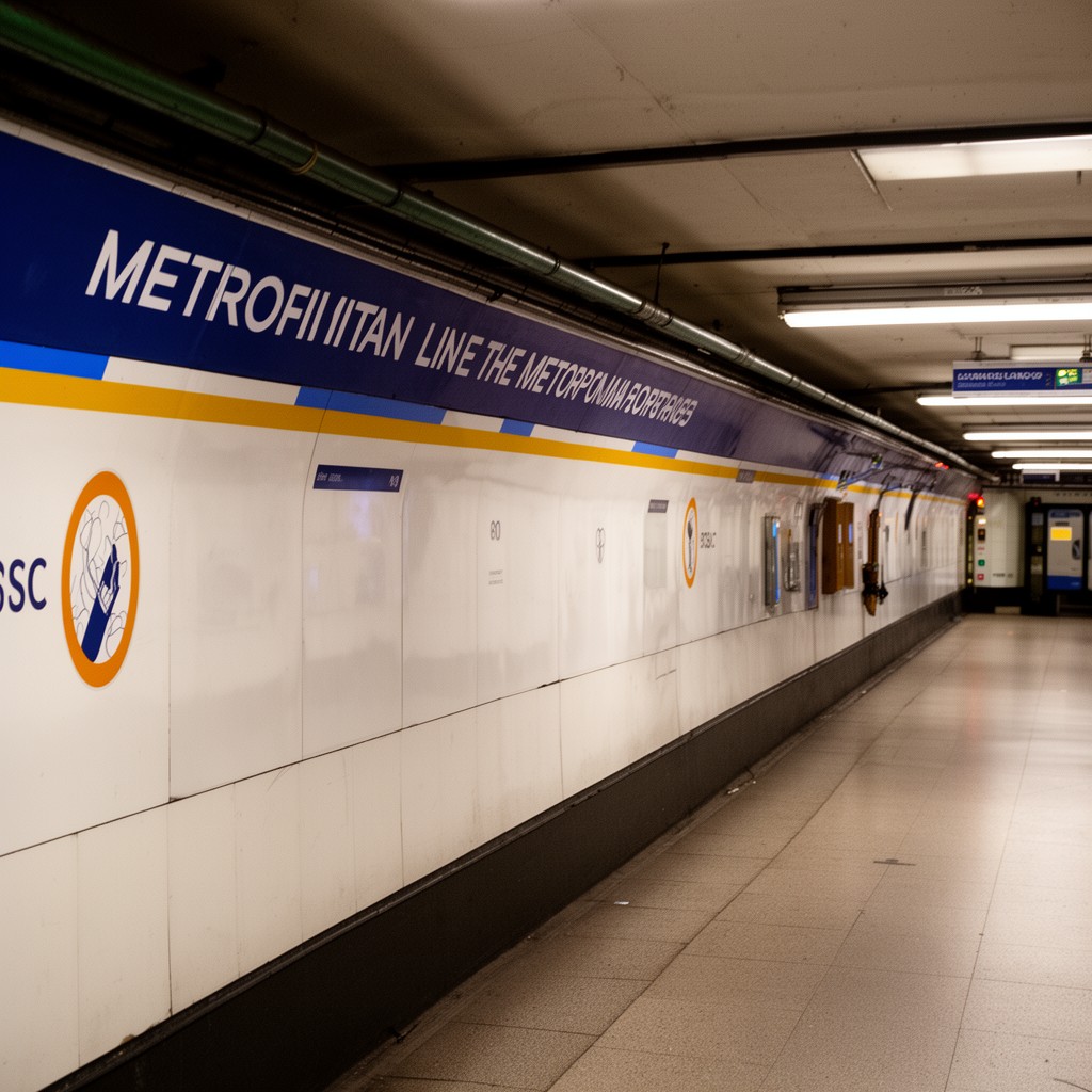 AI-generated illustration of Metropolitan line
