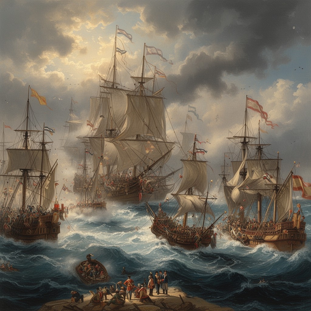 AI-generated illustration of Battle of Cape St Vincent