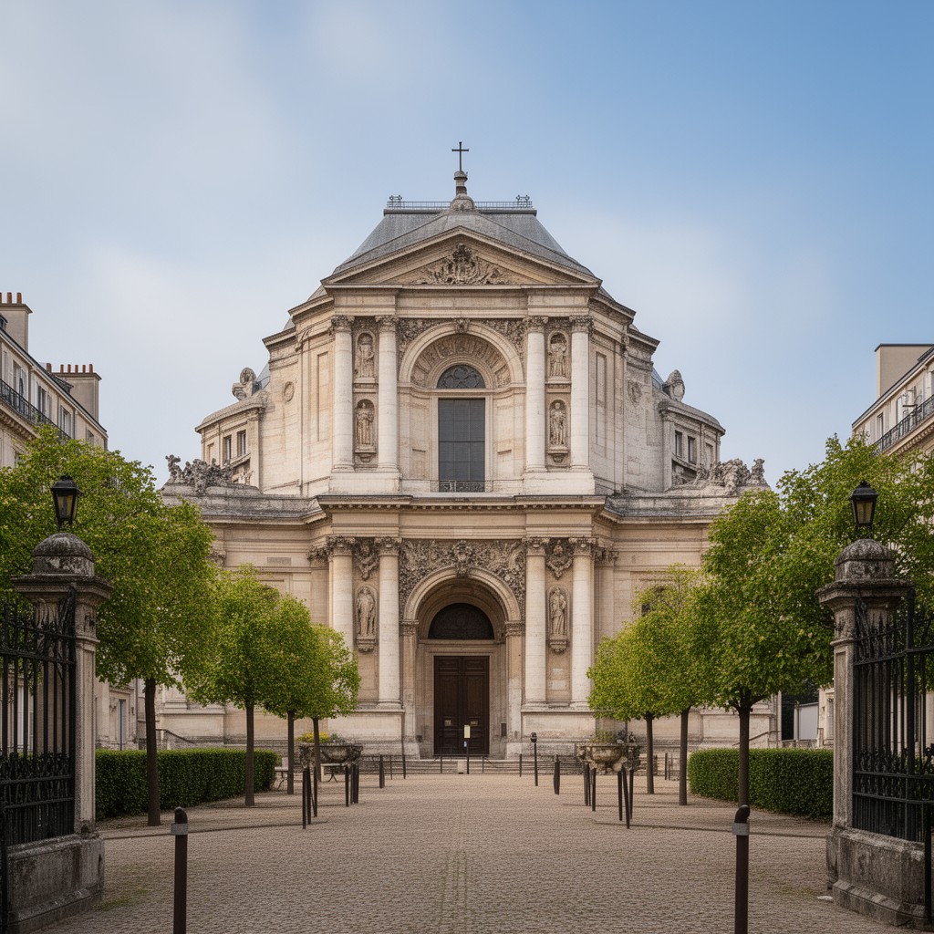 AI-generated illustration of Church of Saint-Pierre-Saint-Paul, Rueil-Malmaison