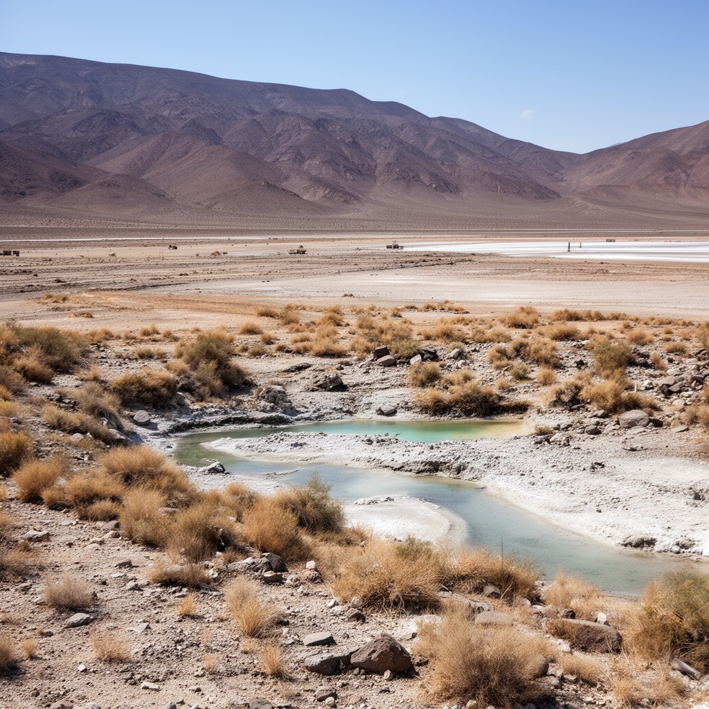 AI-generated illustration of Saline Valley