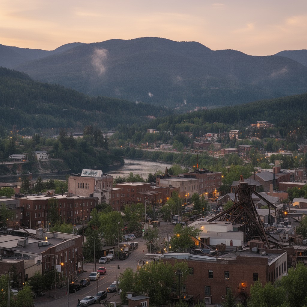AI-generated illustration of Houghton, Michigan