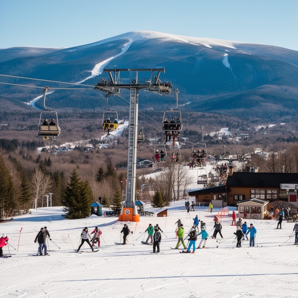 AI-generated illustration of Attitash Mountain Resort
