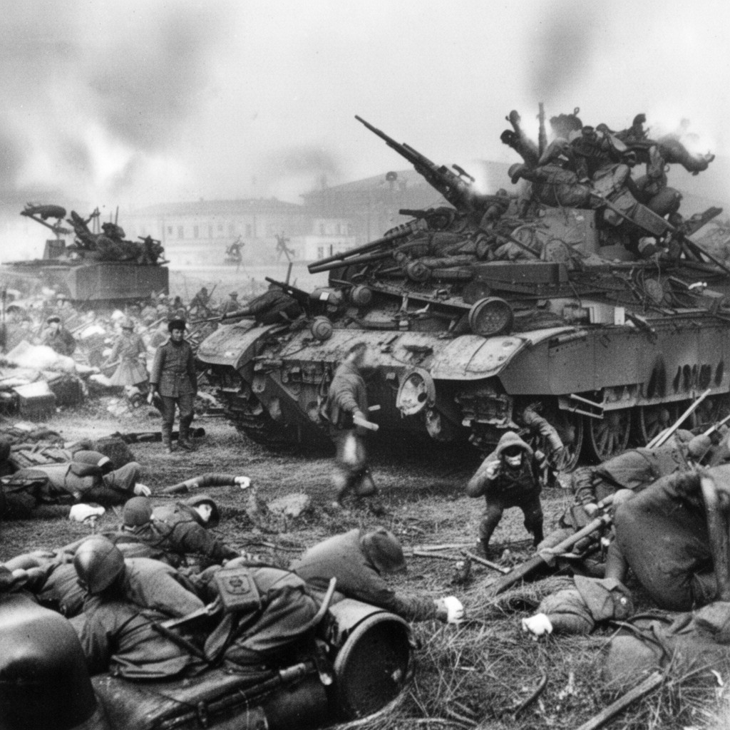 AI-generated illustration of Battle of Smolensk (1941)