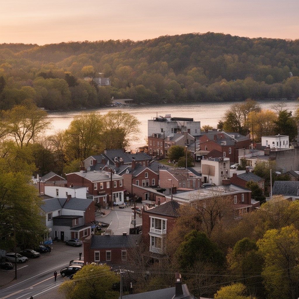 AI-generated illustration of Shepherdstown, West Virginia