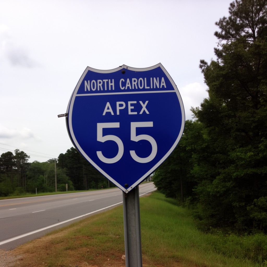 AI-generated illustration of North Carolina Highway 55