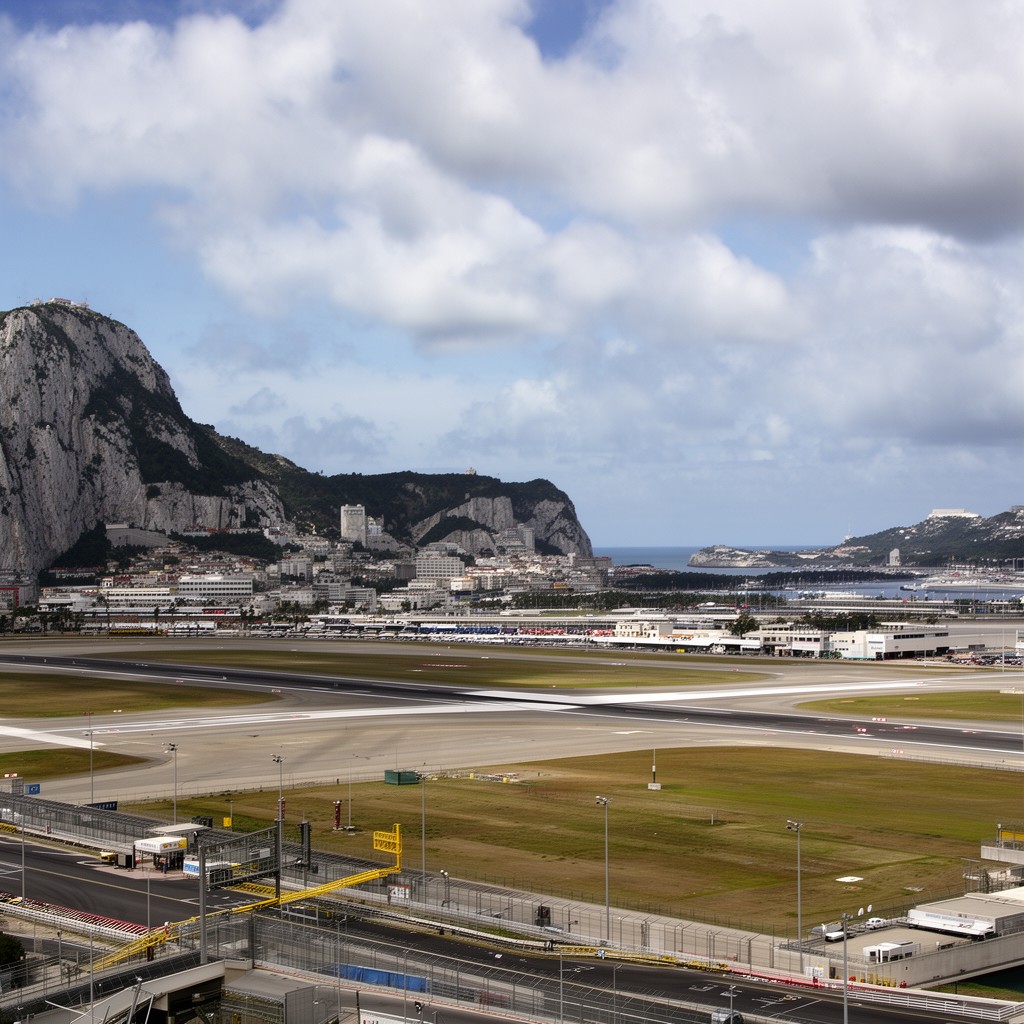 AI-generated illustration of Gibraltar Airport
