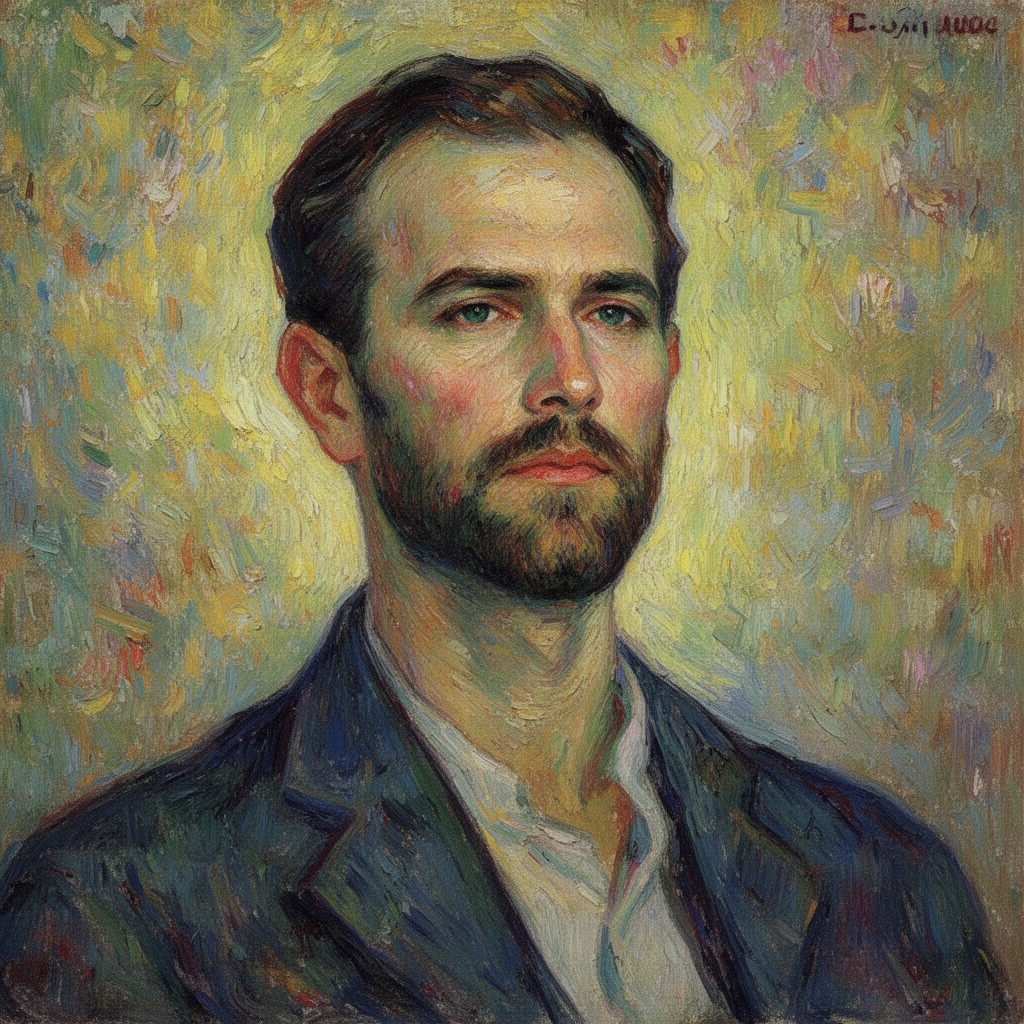 AI-generated illustration of Maximilien Luce