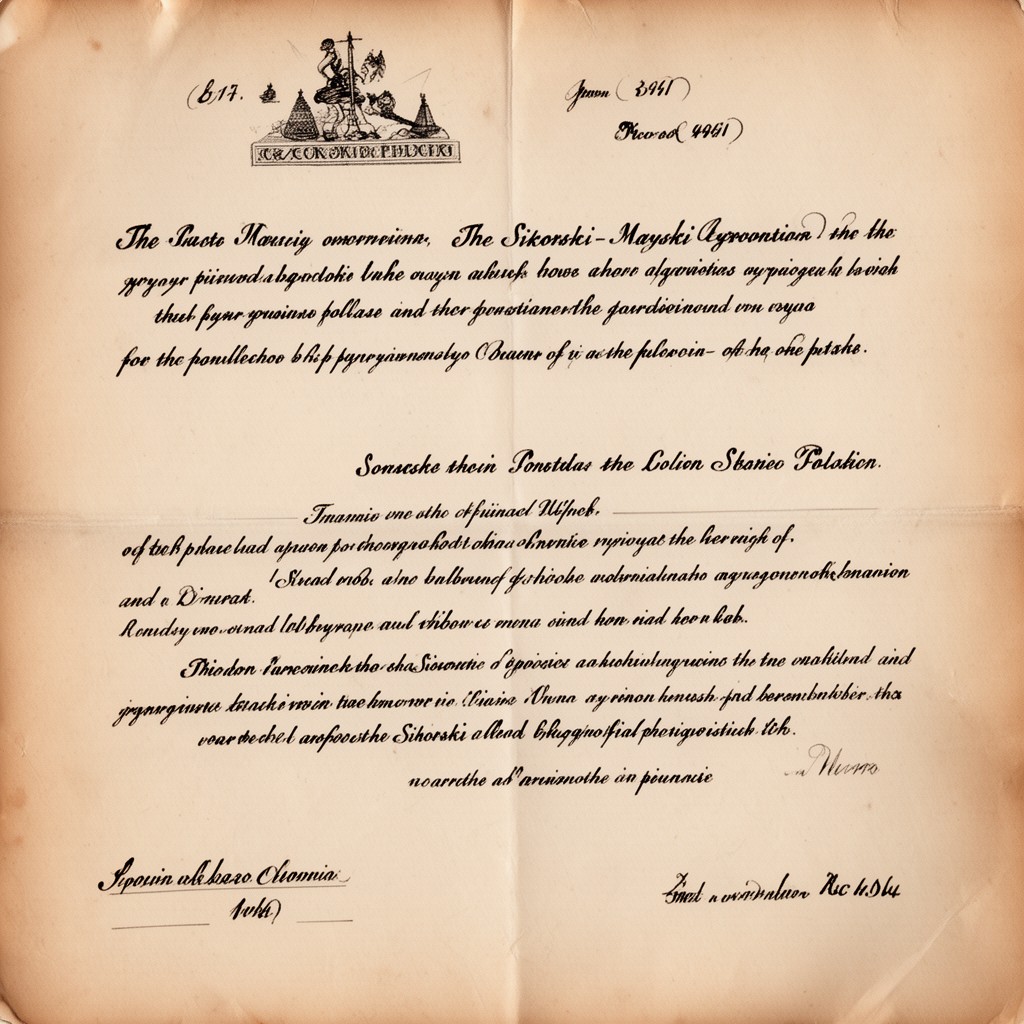 AI-generated illustration of Sikorski–Mayski agreement