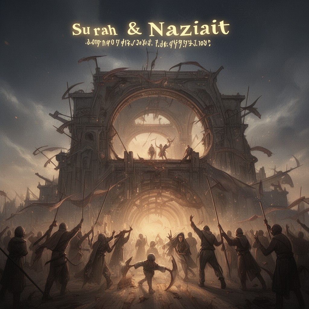 AI-generated illustration of Surah An-Nazi'at
