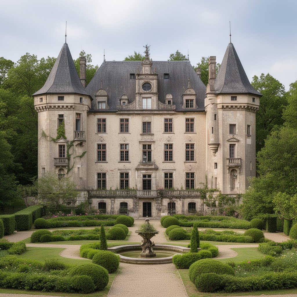 AI-generated illustration of Château de Boncourt