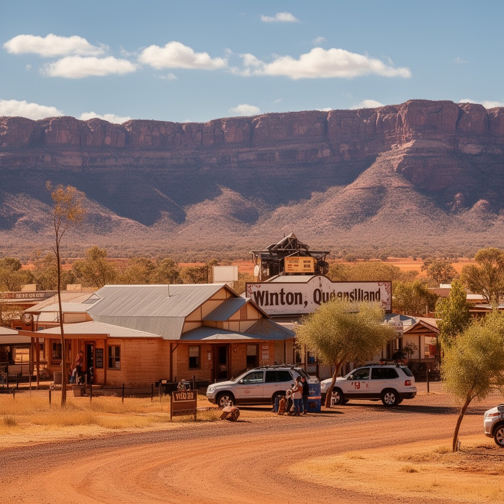 AI-generated illustration of Winton, Queensland