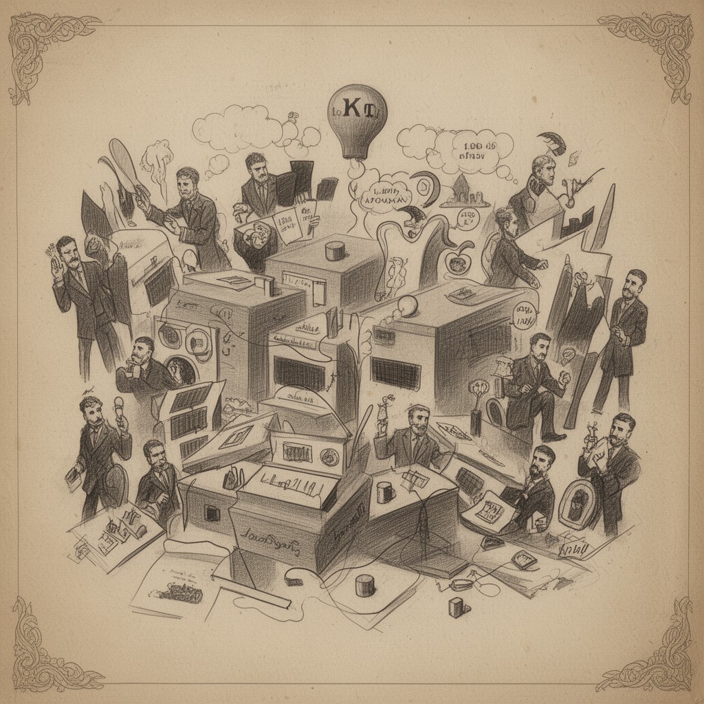 AI-generated illustration of historical materialism