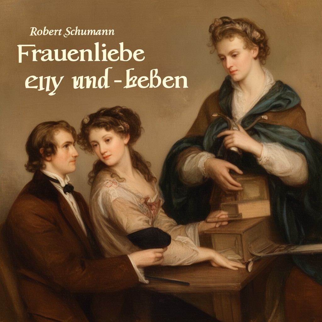 AI-generated illustration of song cycle "Frauenliebe und -leben" by Robert Schumann