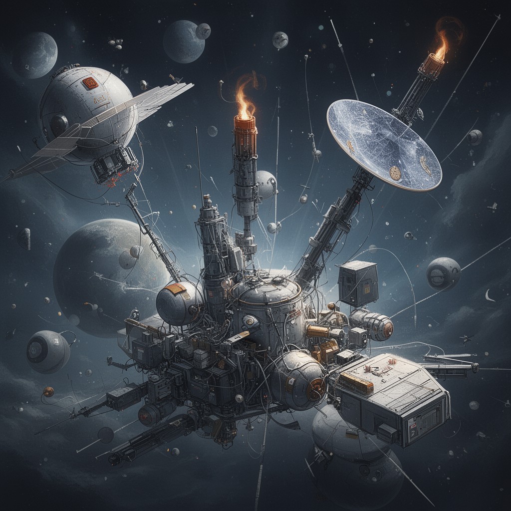 AI-generated illustration of Soviet space program