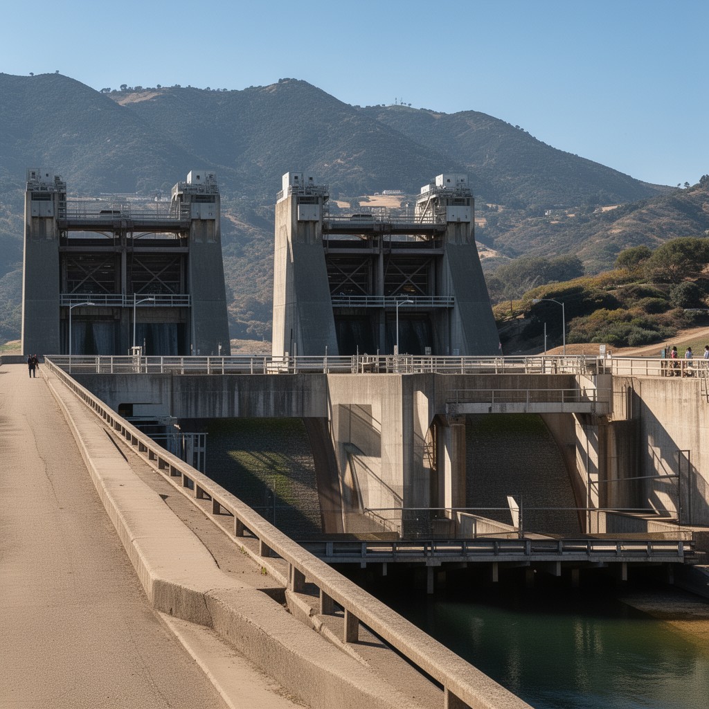 AI-generated illustration of Edmonston Pumping Plant