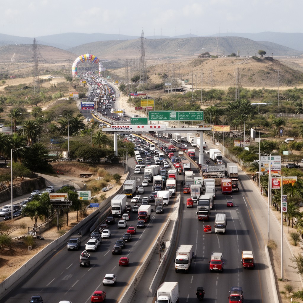 AI-generated illustration of Mexican Federal Highway 2