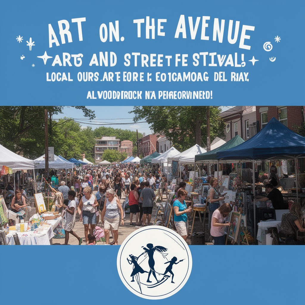 AI-generated illustration of Art on the Avenue festival