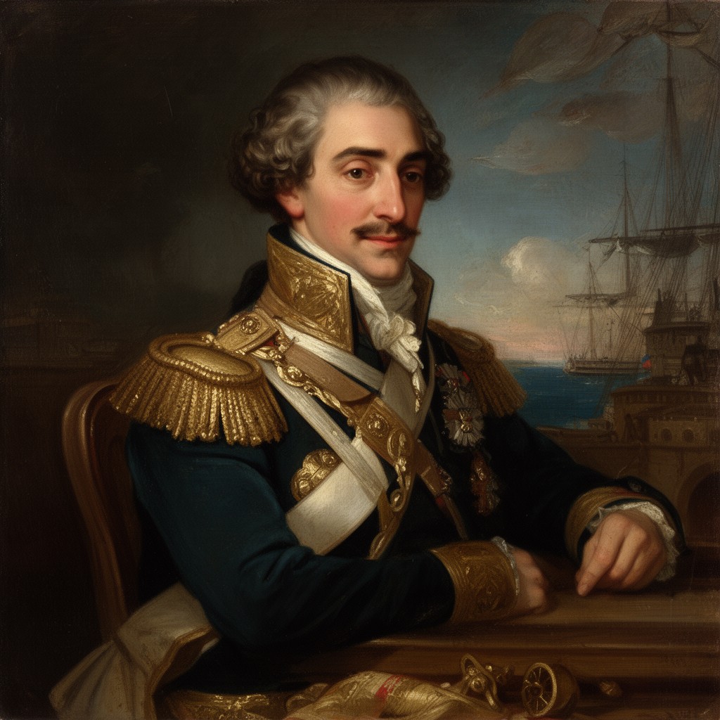 AI-generated illustration of François-Paul Brueys d’Aigalliers