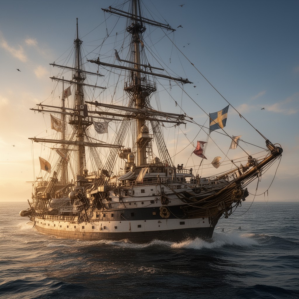 AI-generated illustration of HMS Vanguard