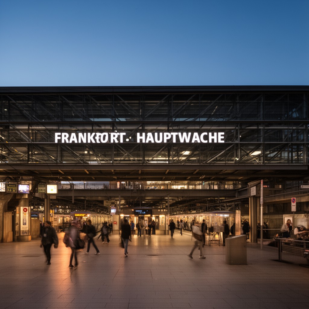 AI-generated illustration of Frankfurt Hauptwache station