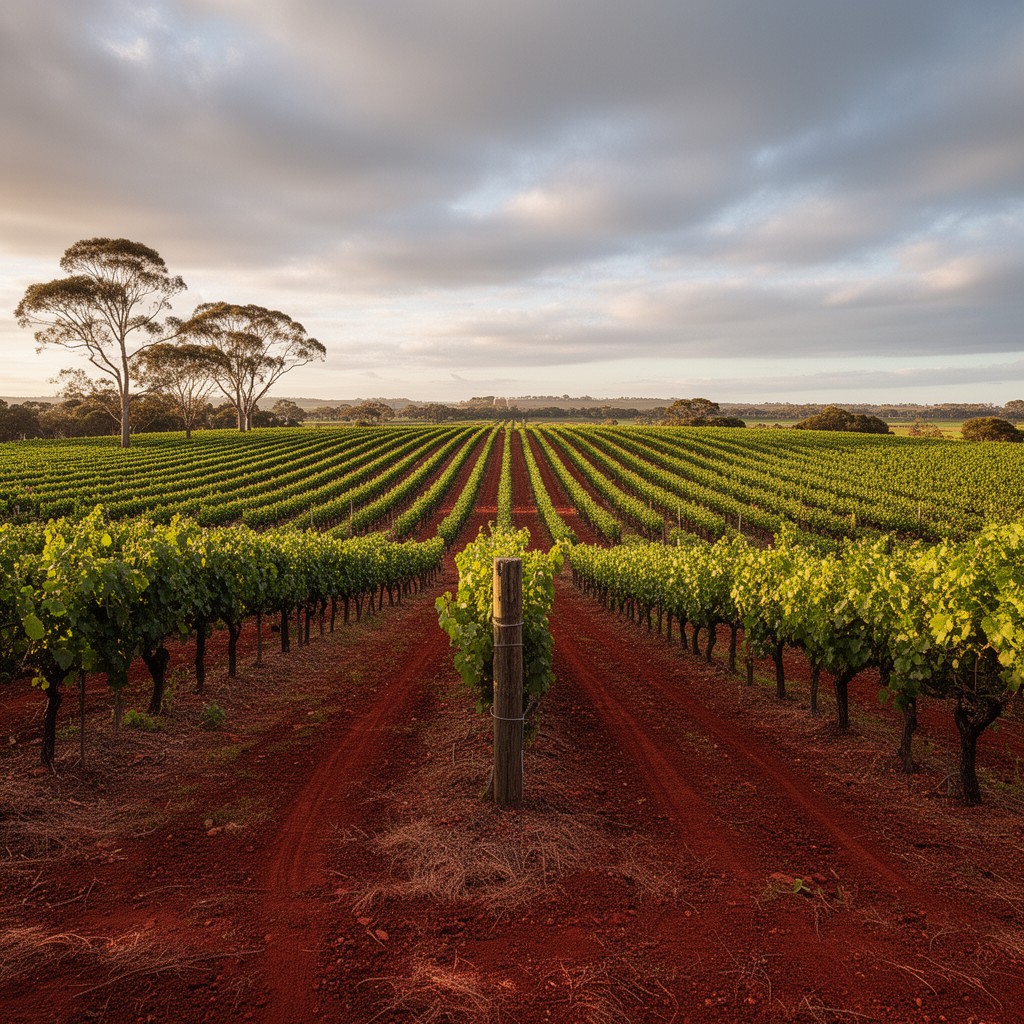 AI-generated illustration of Coonawarra wine region