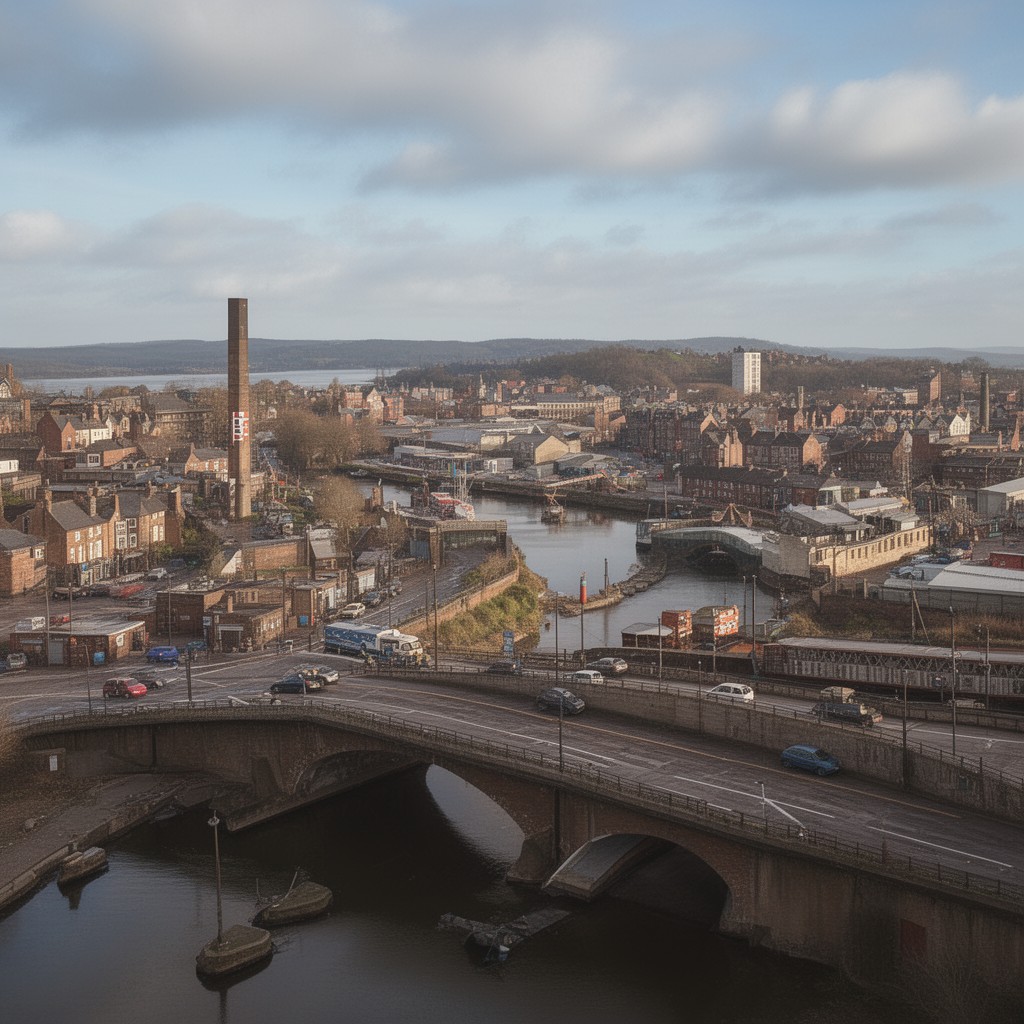 AI-generated illustration of Irlam
