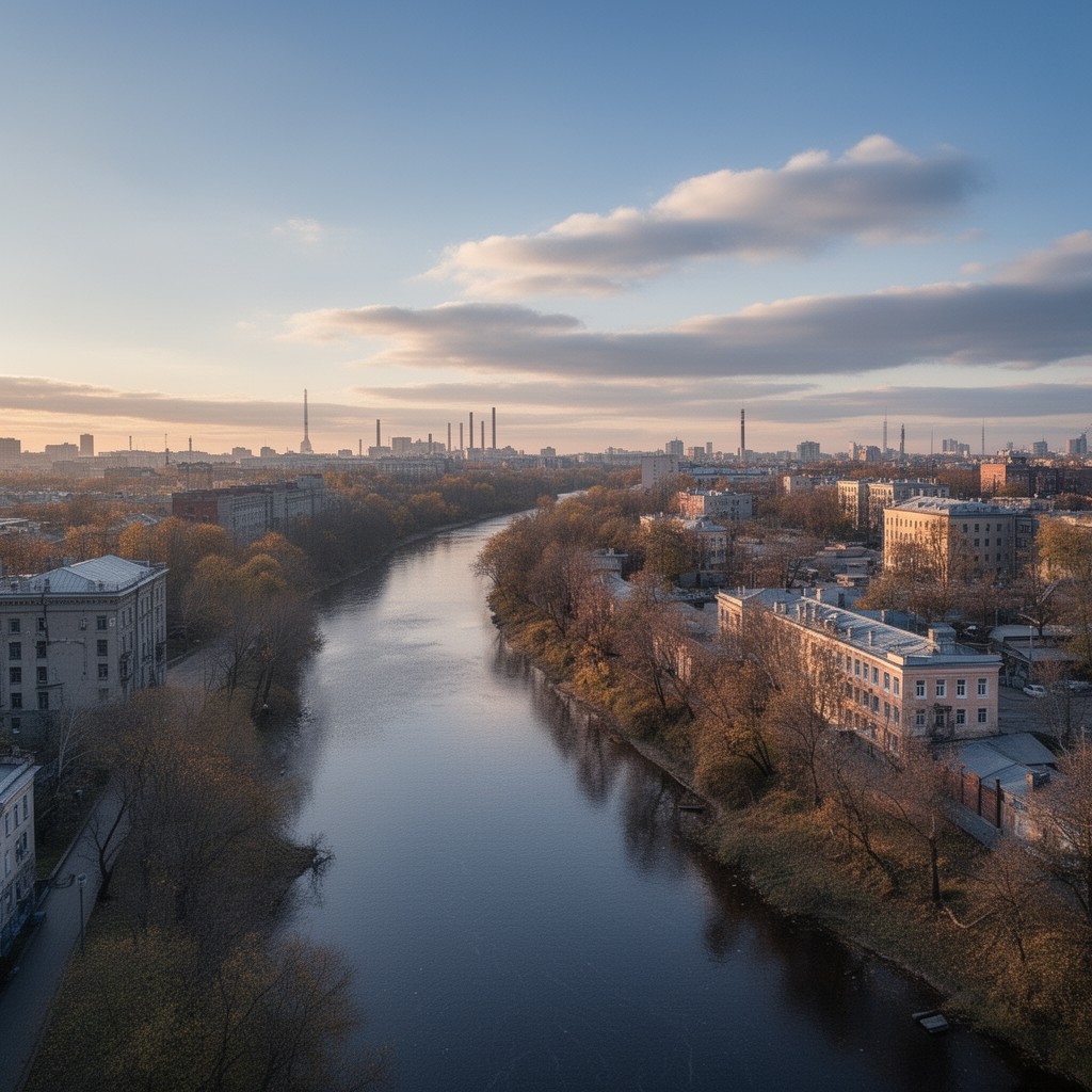 AI-generated illustration of Izhora River