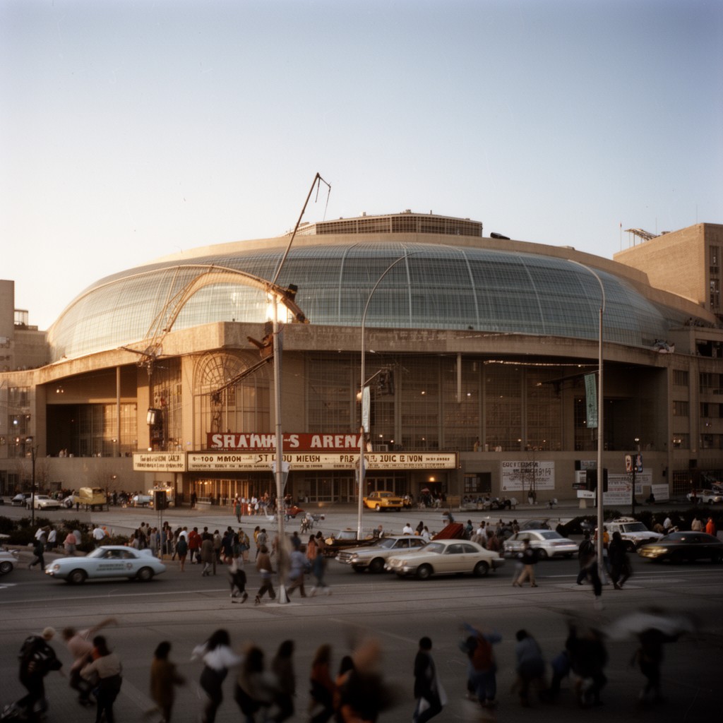 AI-generated illustration of St. Louis Arena