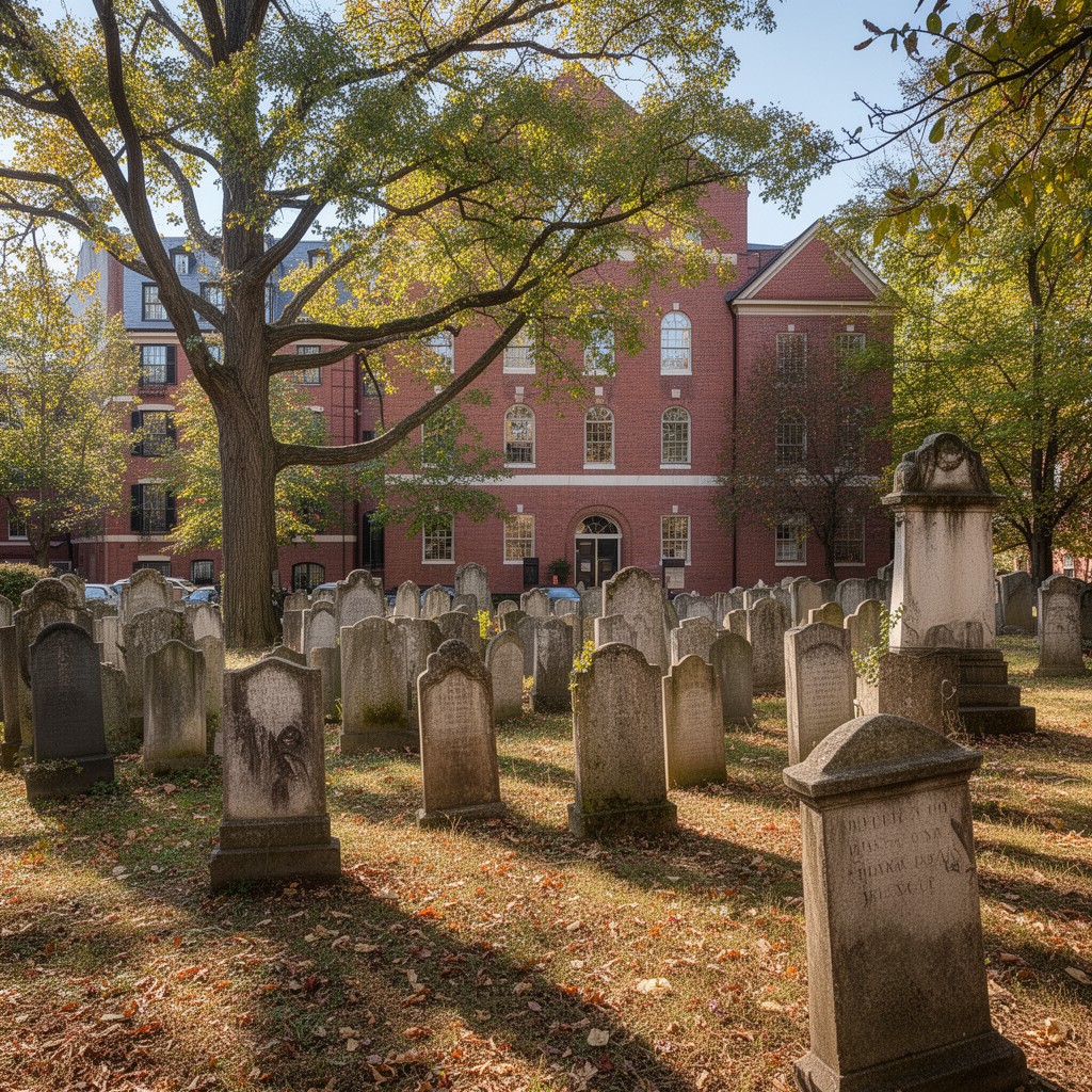 AI-generated illustration of King's Chapel Burying Ground
